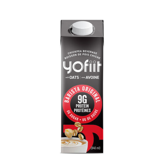 Yofiit - Lait de pois chiche riche en protéines w. lin avec avoine (Barista) - 12 cartons
