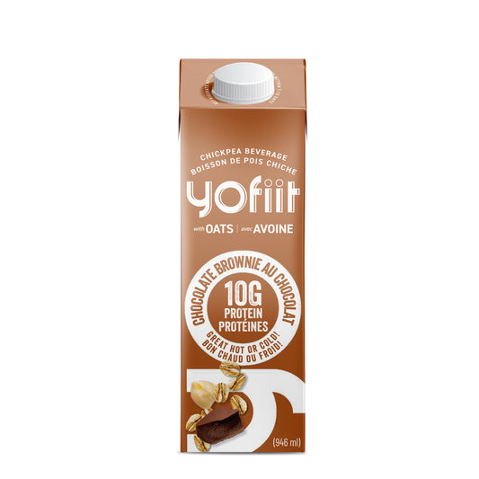 Yofiit - Lait de pois chiche riche en protéines w. lin (chocolat)-12 cartons