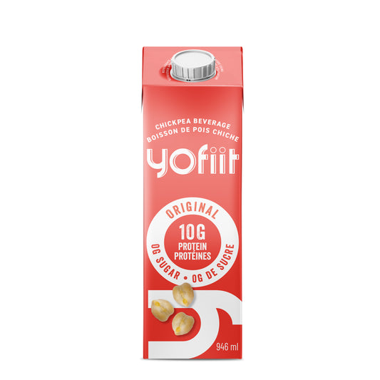 Yofiit – High protein chickpea milk w. flax (Original) - 12 cartons