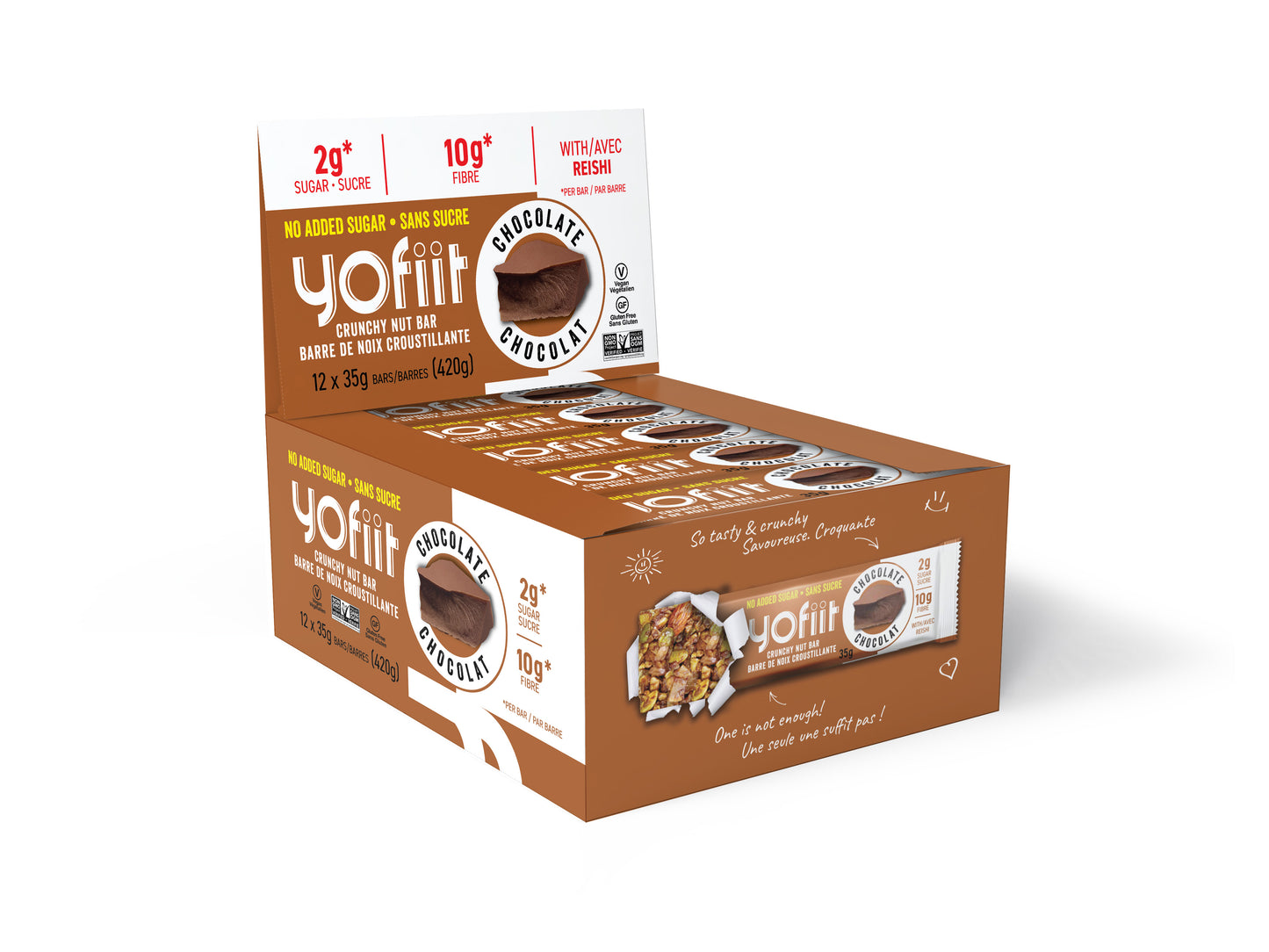Yofiit Crunchy Nut Bar (Chocolate Almond Crunch) -12 packs