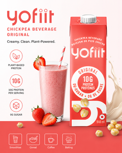 Yofiit – High protein chickpea milk w. flax (Original) - 12 cartons