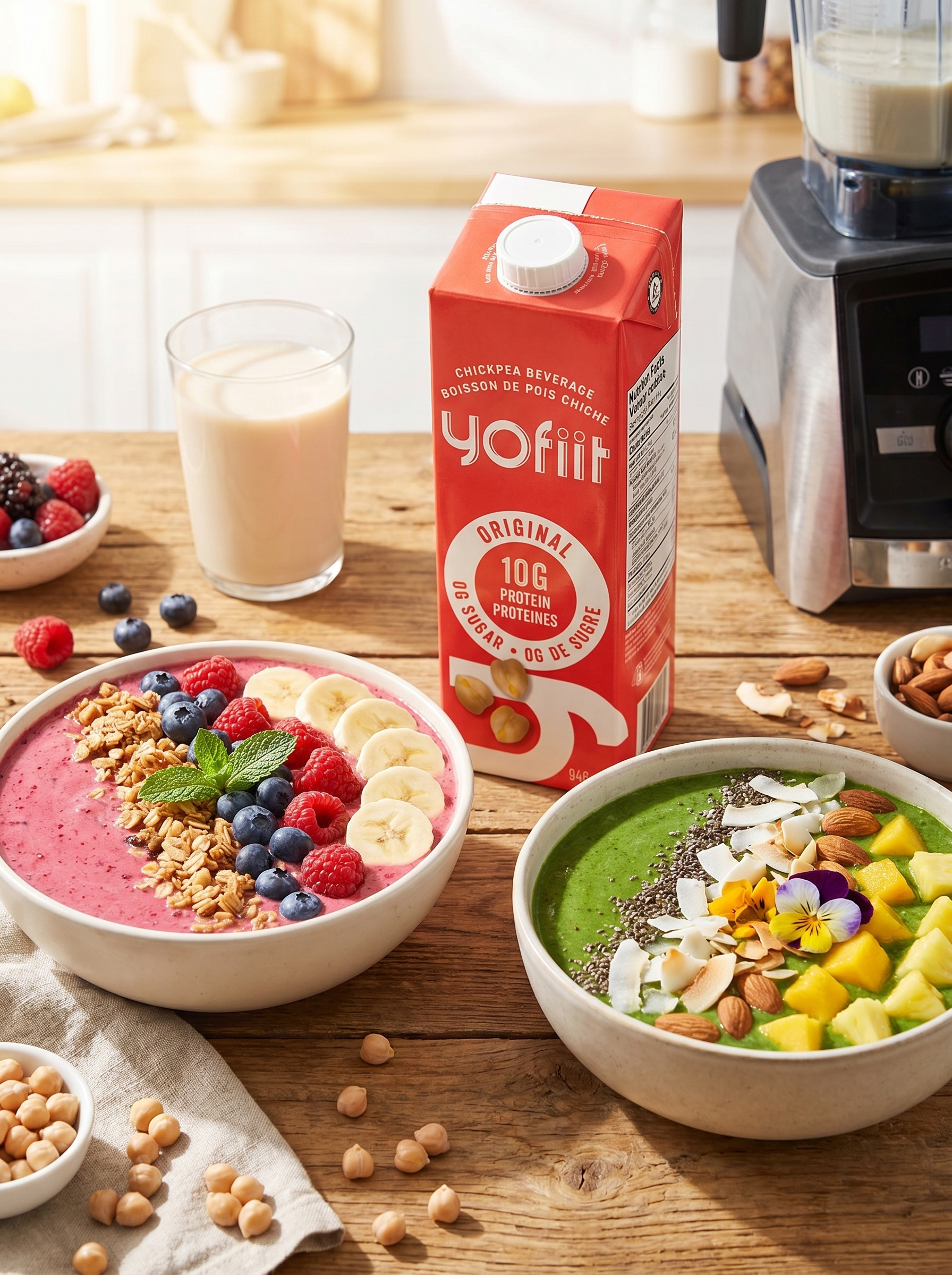 Yofiit– Lait de pois chiche riche en protéines w. lin (Original)-12 cartons